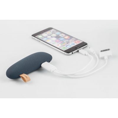 Внешний аккумулятор Pebble 2600 мАч, серо-синий-3