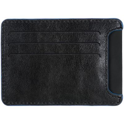 Чехол для карточек Arrival, черный с синим-0