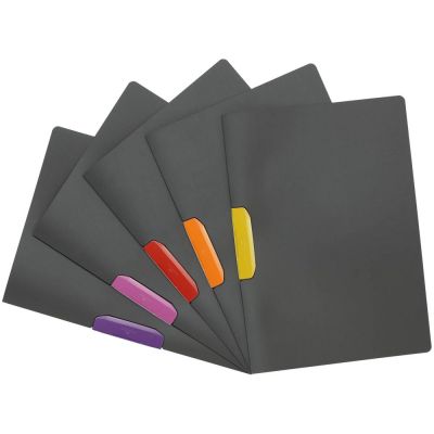 Папка Duraswing Color, серая с фиолетовым клипом-4