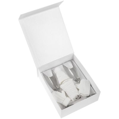 Коробка Fizz с ложементом под бокалы для шампанского, белая-2