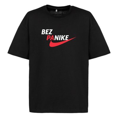 Футболка оверсайз Bez Panike, черная-2