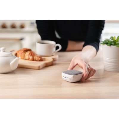 Беспроводная колонка Chubby, серая с голубым-5