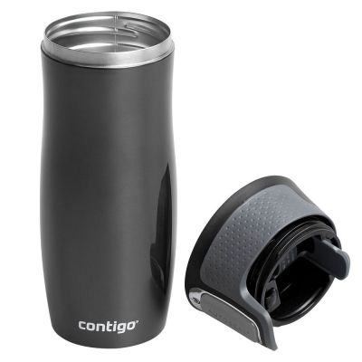 Термостакан Contigo West Loop, вакуумный, серо-стальной-2