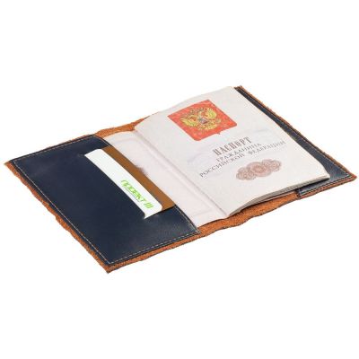 Обложка для паспорта Palermo, синяя-3