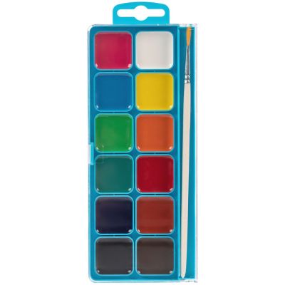 Акварель Pictorial 12 цветов с кисточкой-2