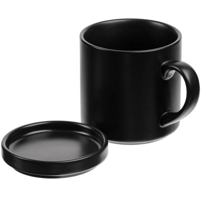 Кружка с подогревом и беспроводной зарядкой dualBase plus, черная-4