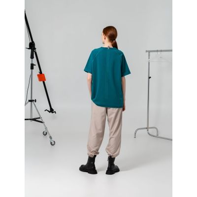 Футболка унисекс Vozduh 1.0, темно-бирюзовая-1