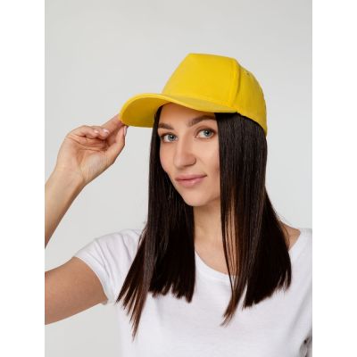 Бейсболка Standard, желтая (лимонная)-4