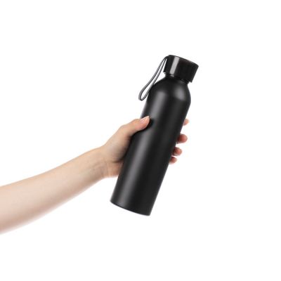 Бутылка для воды Brooke, матовая черная-3