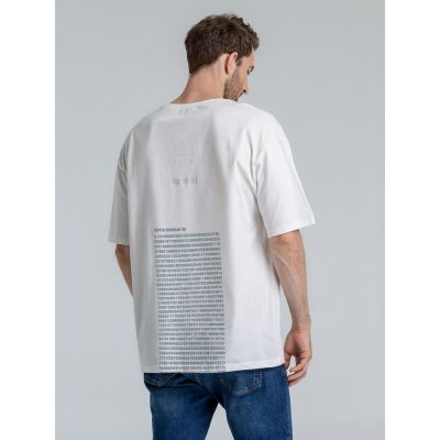 Футболка оверсайз «Почти полный Пи», молочно-белая-0