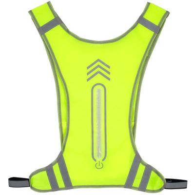 Светоотражающий жилет для бега с маячком Flash, желтый неон-3