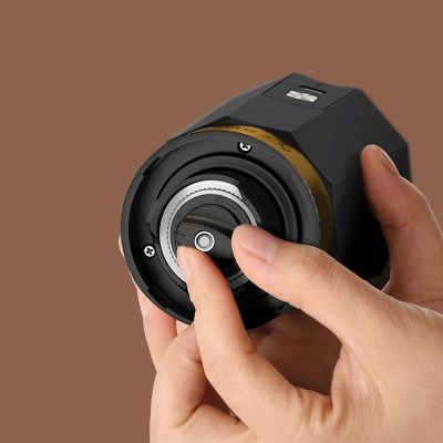 Портативная кофемолка Electric Coffee Grinder, черная с оранжевым-4