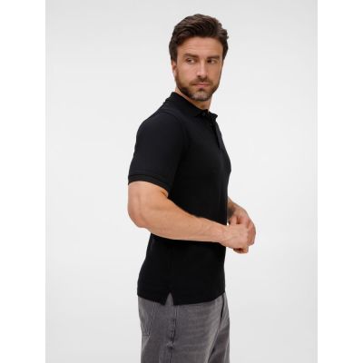 Рубашка поло унисекс Upswing, черная-4