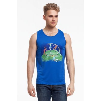 Майка мужская «Футбол via Матисс», синяя-0