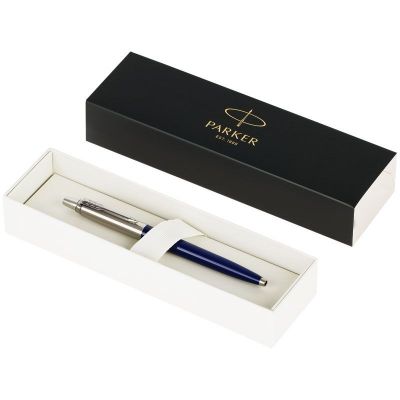 Ручка шариковая Parker Jotter Originals Navy Blue Chrome CT, темно-синяя-3