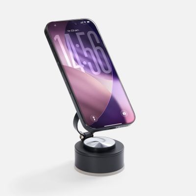 Вакуумный магнитный держатель airFix, черный с серым-2