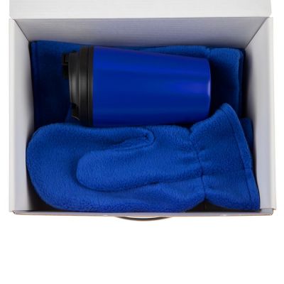 Набор Fleecy с термостаканом, синий-1