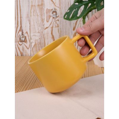 Чашка Jumbo в коробке матовая, желтая-5