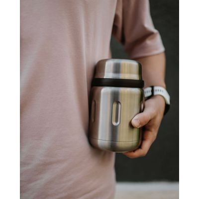 Термос для еды Jerrycan 700, вакуумный, стальной матовый-9