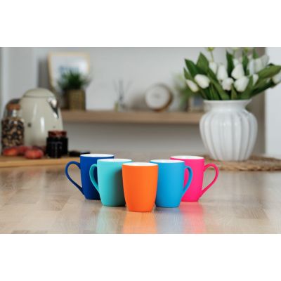 Кружка Good Morning с покрытием софт-тач, ver.2, бирюзовая-3