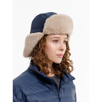 Шапка-ушанка Wasa, темно-синяя-13