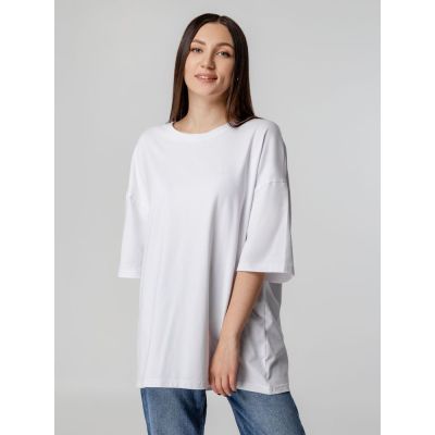 Футболка унисекс оверсайз Crosstown, белая-3