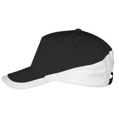 Бейсболка Booster, черная с белым-0