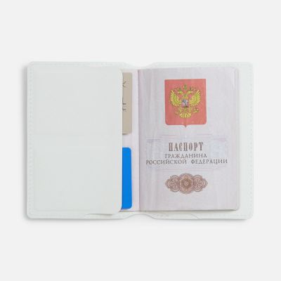 Обложка для паспорта Detalli, белая-4