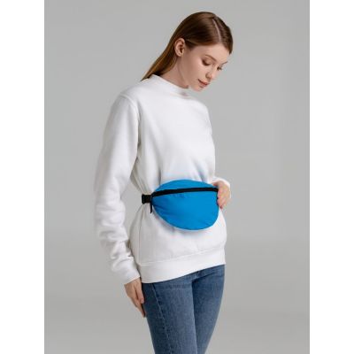 Поясная сумка Manifest Color из светоотражающей ткани, синяя-4