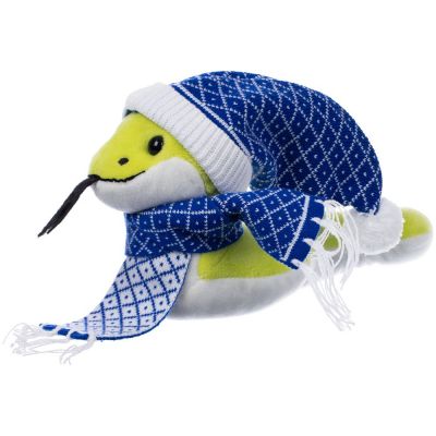 Мягкая игрушка Baby Snake Left, в синем шарфике и шапочке-1