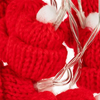 Гирлянда Cosy Poms, красная-3