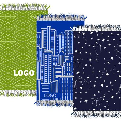 Плед с бахромой на заказ Tricksy Net, 2 цвета, S, акрил-0