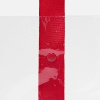 Шопер Clear Fest, ver.2, прозрачный с красными ручками-5