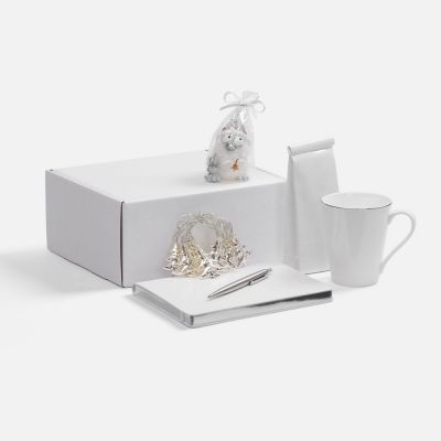 Набор «Планы на счастье», белый с серебристым-0