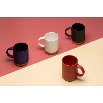 Кружка с пробковой подставкой Corky, черная-2