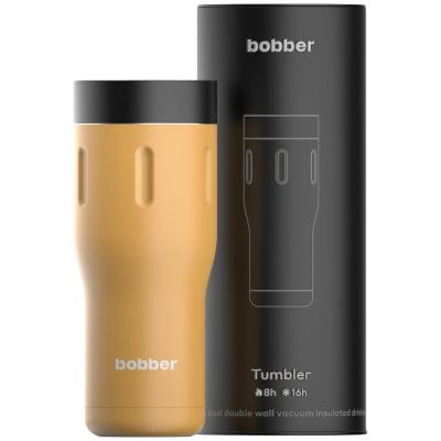 Термостакан Tumbler 470, вакуумный, оранжевый-1