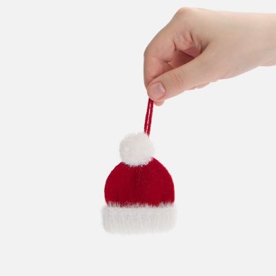 Подвеска на елку «Вьюжка», шапочка, красная-1