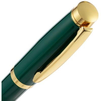 Ручка шариковая Letra Gold, глянцевая, темно-зеленая-3