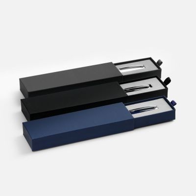 Ручка шариковая Letra Chrome в футляре, черная-3