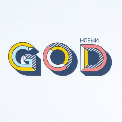 Футболка женская «Новый GOD», белая-2