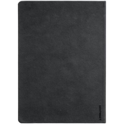 Ежедневник Magnet с ручкой, серый с черным-3