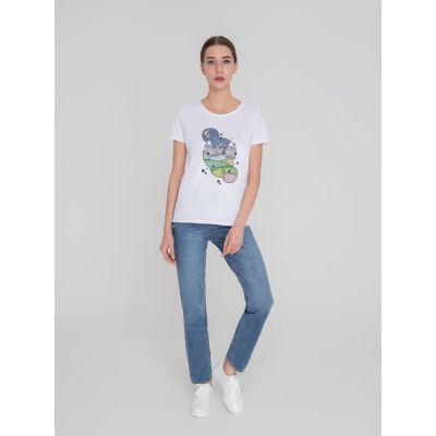 Футболка женская «Горы», белая-3