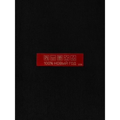 Холщовая сумка «100% Новый год», черная-2