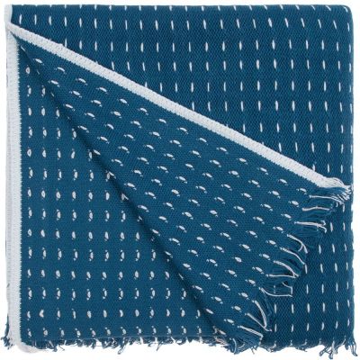 Плед Fringy, синий с голубым-1