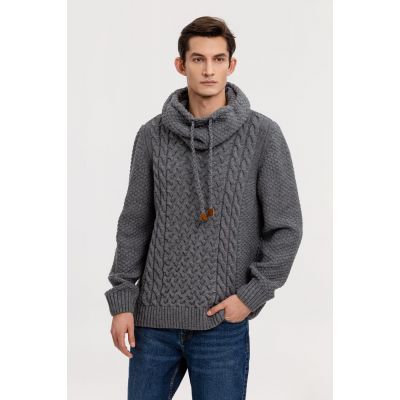 Свитер мужской Warmheart, серый меланж-1