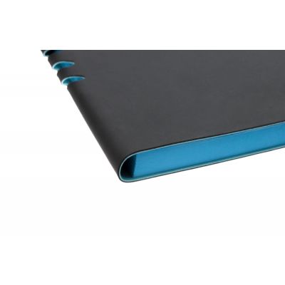 Ежедневник Flexpen Soft Touch, недатированный, черный с бирюзовым-2