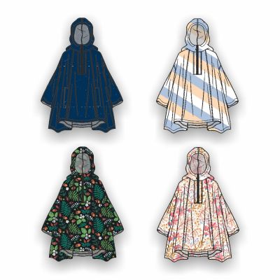 Дождевик-пончо AquaStop взрослый на заказ, разноцветный, единый размер-0