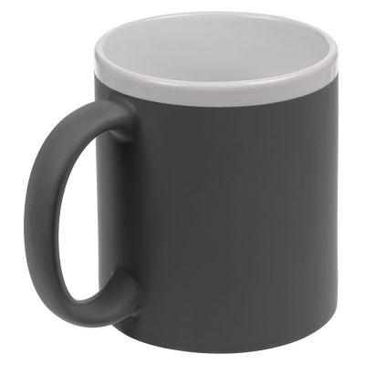 Кружка StopSpot с покрытием софт-тач, серая-1