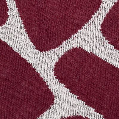 Плед Giraffe, бежевый с бордовым-4