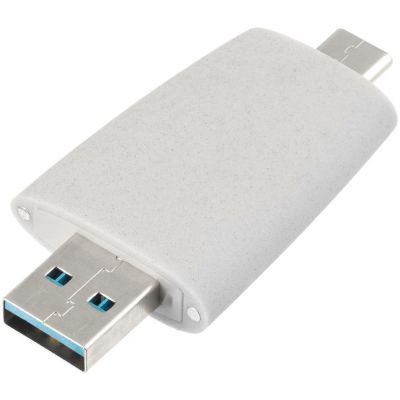 Флешка Pebble Type-C, USB 3.0, светло-серая, 16 Гб-2